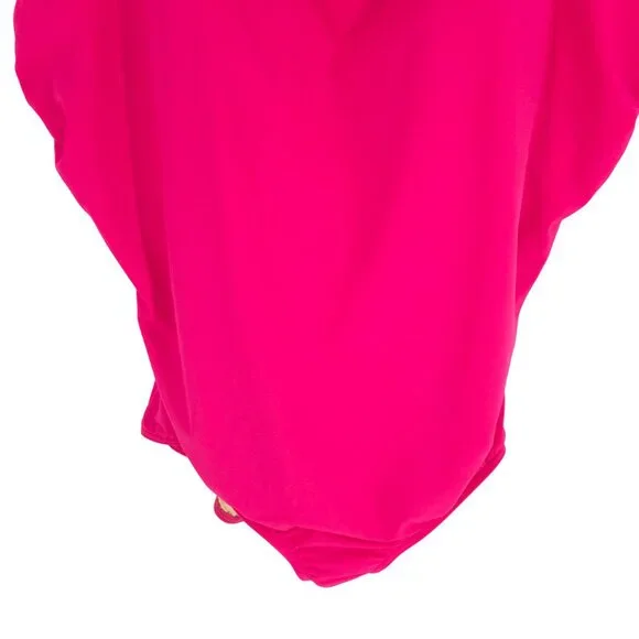 Lands' End Swim suit Pink One Piece Summer Vacation Pool Party Ocean Modest 22W - Picture 3 of 16